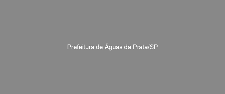 Provas Anteriores Prefeitura de Águas da Prata/SP
